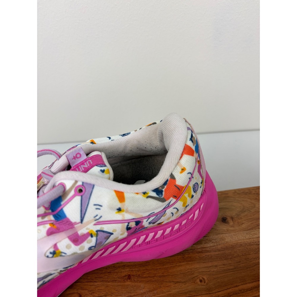 Brooks Adrenaline GTS 21 Size 10 White Pink Empower Unity Graphic Running Shoes - Picture 7 of 12